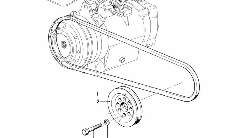 Pulley for BMW E21, E30, E12, E28 (OEM 11211286336). Genuine BMW