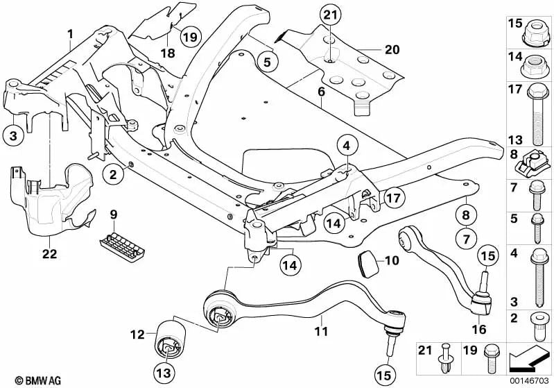 Rechte Wärmeschutzplatte für BMW E60, E61, E63, E64 (OEM 31146761012). Original BMW.