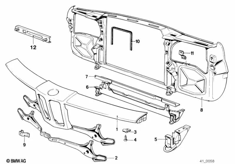 Carena Frontal para BMW Serie 7 E23 (OEM 41331852331). Original BMW