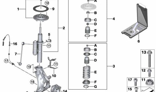 Mangueta delantera derecha OEM 31219500210 para BMW {F82, F83}. Original BMW.