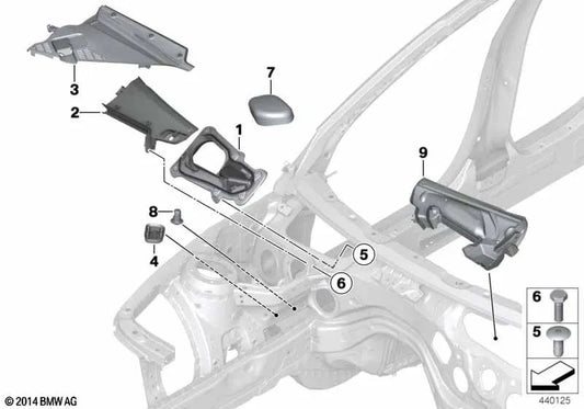 Motorraumabdeckung für BMW F87, F80, F82 (OEM 64318059698). Original BMW