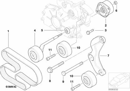 Rollo para BMW E46, E39, E38, E53 (OEM 11282247435). Original BMW.