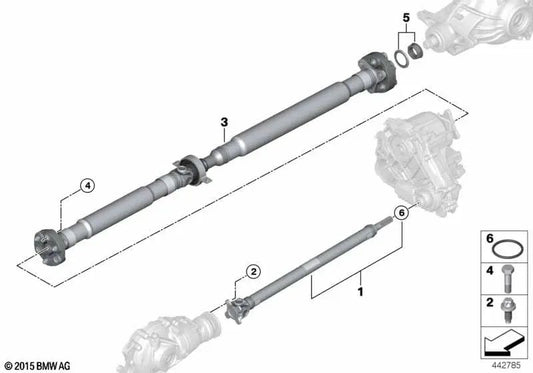 Eje de transmisión para BMW Serie 7 G70 (OEM 26108861879). Original BMW