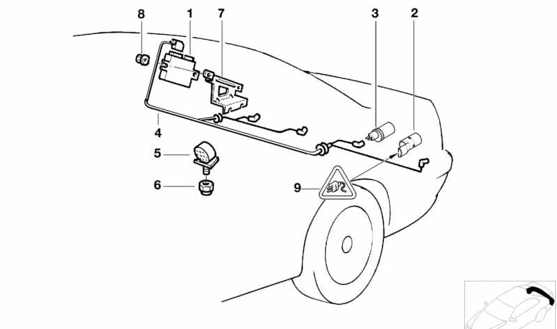 Soporte para módulo de control PDC OEM 66218367662 para BMW E39. Original BMW.