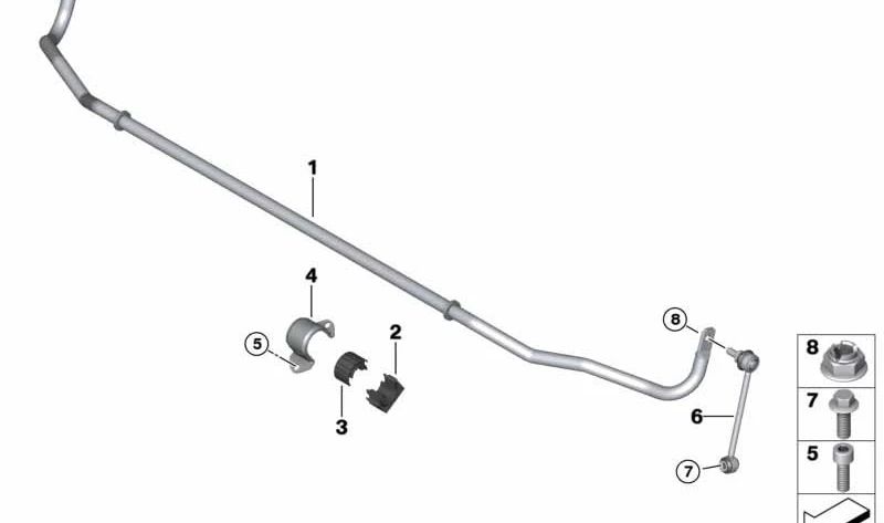 Soporte Pendular para BMW Serie 1 E81, E82, E87, E88. Serie 3 E90, E91, E92, E93 (OEM 33556764428). Original BMW