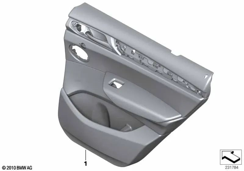 Revestimiento de puerta trasera izquierda para BMW X3 F25 (OEM 51427279915). Original BMW