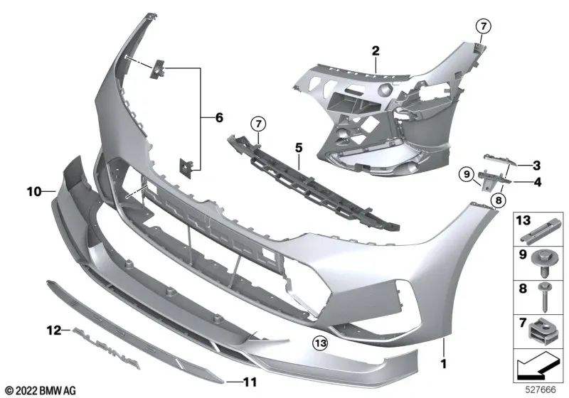 Toma derecha para BMW Serie 3 G20N, G21N, G28N (OEM 51118085474). Original BMW.