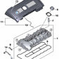 Cylinder head cover for BMW E82, E88, E90, E91, E92, E93, E60, E61, F01, F02, E71, E89. Original BMW spare part.