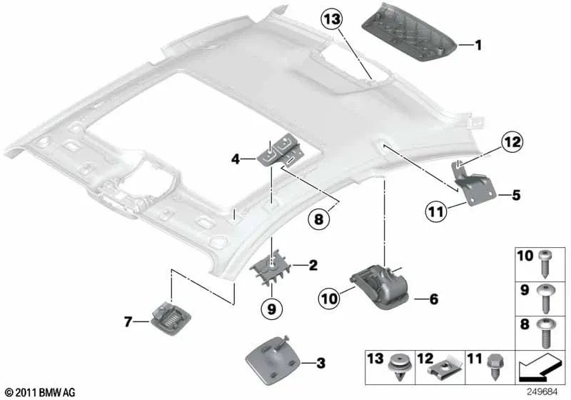 Soporte para perchas para BMW Serie 6 F13, F13N (OEM 51167233715). Original BMW.