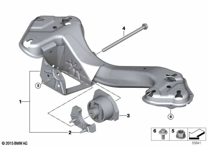 Amortiguador de tope para BMW E53 (OEM 22311096727). Original BMW