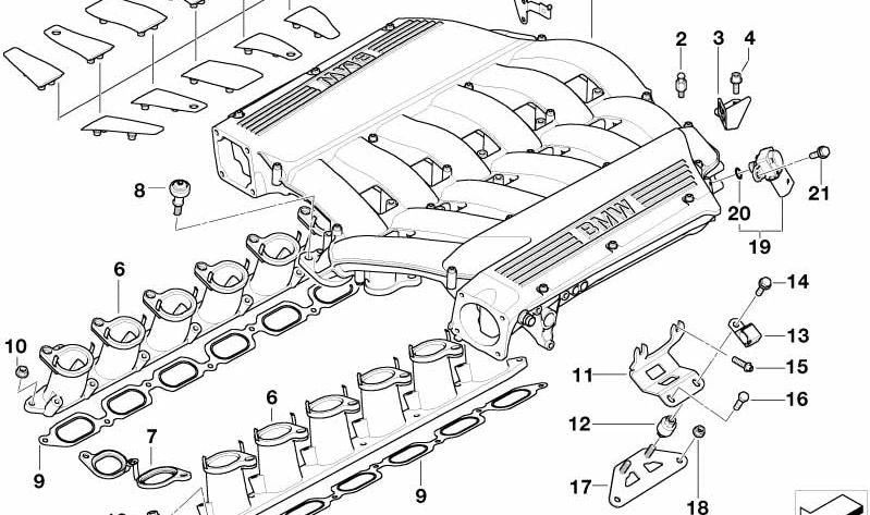 Profile gasket for BMW E65, E66 (OEM 11611440321). Genuine BMW