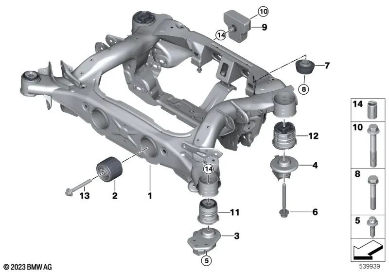 Tornillo combinado ASA para BMW Serie 2 G42, G87, U06, Serie 3 G20, G21, G28, Serie 4 G26, Serie 5 G60, X1 U11, U12, X5 F95, G05, G18, X6 F96, G06, X7 G07, XM G09, Z4 G29 (OEM 07146884435). Original BMW.