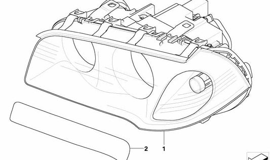 Faro Bi-Xenón derecho para BMW X3 E83 (OEM 63123418394). Original BMW