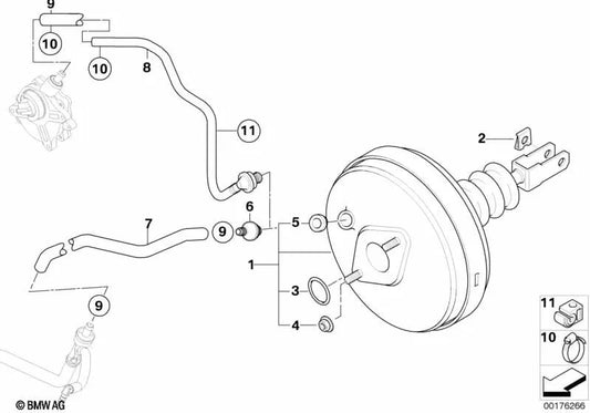 Tubo para BMW Z4 E85 (OEM 34336767180). Original BMW