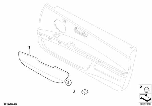 Left folding compartment cover for BMW E92, E92N, E93, E93N (OEM 51419139637). Original BMW.