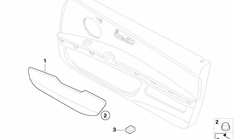 Kit de reparación del compartimento abatible para BMW E92, E93 (OEM 51419135477). Original BMW