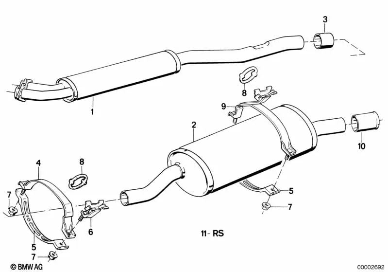 Schelle for BMW, E30 models (OEM 18211176712). Genuine BMW