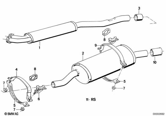 Schelle for BMW, E30 models (OEM 18211176712). Genuine BMW