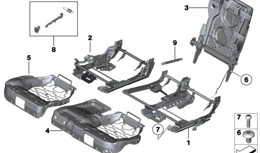 Frame di supporto a sinistra per BMW F07, F07N (OEM 52207339177). BMW originale