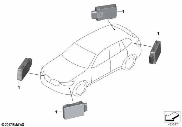 Sensor de Advertencia de Cambio de Carril para BMW F90, G30, G31, G38, G32, G11, G12, G01, G08, G02 (OEM 66326891728). Original BMW.