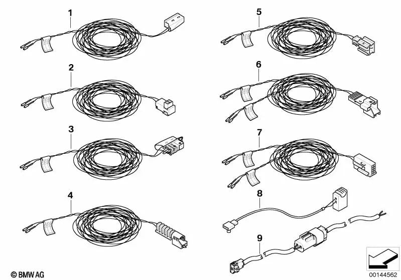 Cable de reparación para sistema de airbag para BMW Z4 E85, E86 (OEM 61129127981). Original BMW.