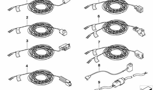 Airbag Reparaturkabel Passagier/OEM -Steuermodul 6111693938 für BMW E85. Original BMW.