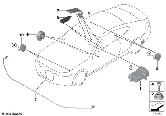 Módulo de Control del Airbag para BMW G42, G20, G20N, G21, G21N, G22, G23, G26 (OEM 65775A656B3). Original BMW