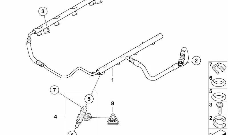 Anillo de Retención para BMW Serie 3 E90, E92, E93 (OEM 13537838321). Original BMW