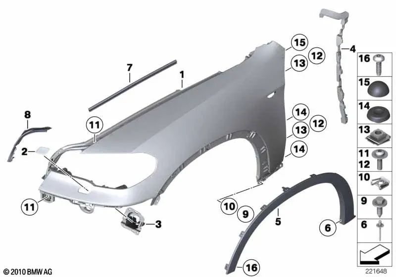 Junta derecha para BMW X5 E70, E70N, X6 E71, E72 (OEM 51767185552). Original BMW