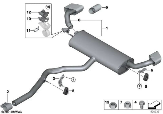 Soporte de Fijación para BMW X5 F15, X6 F16 (OEM 18308611340). Original BMW.