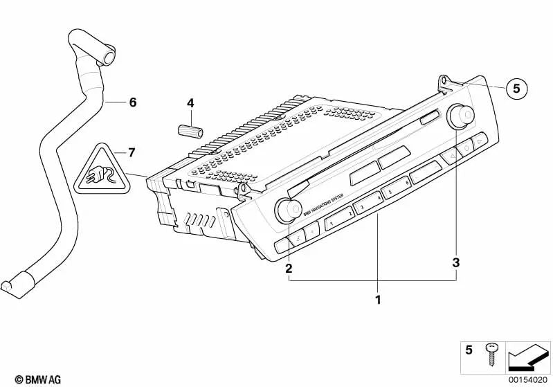 Botón derecho para BMW E83, E85, E83N, E86 (OEM 65126923322). Original BMW.