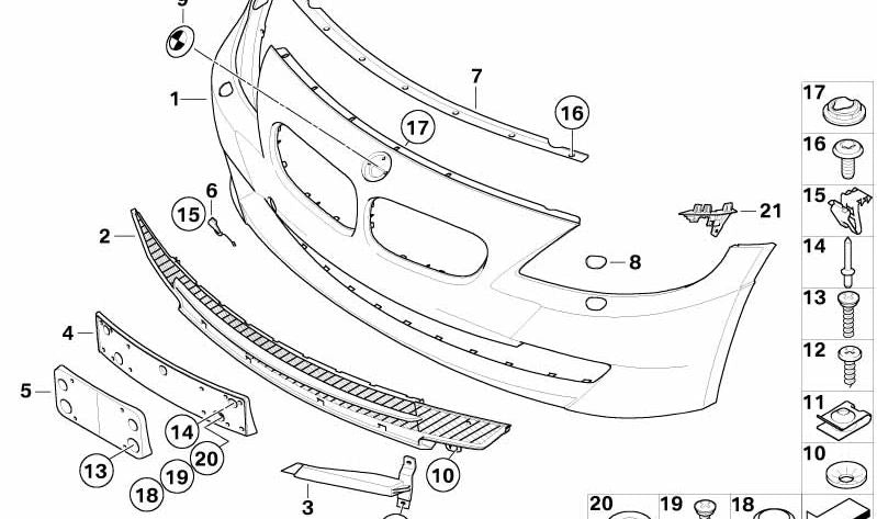 Supporto di registrazione OEM 51117158839 per BMW E85, E86. BMW originale.