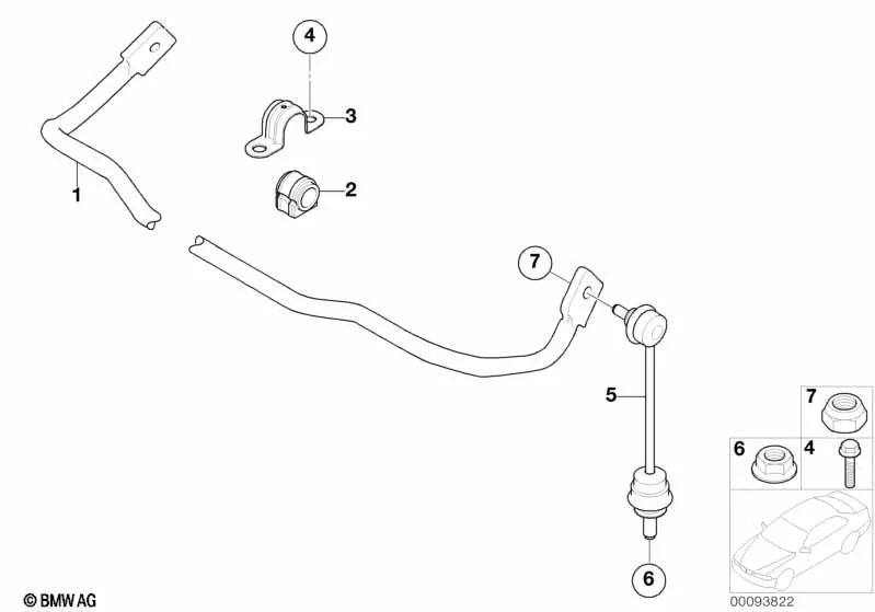 Pendelstütze for BMW 7 Series E65, E66 (OEM 33506781538). Genuine BMW