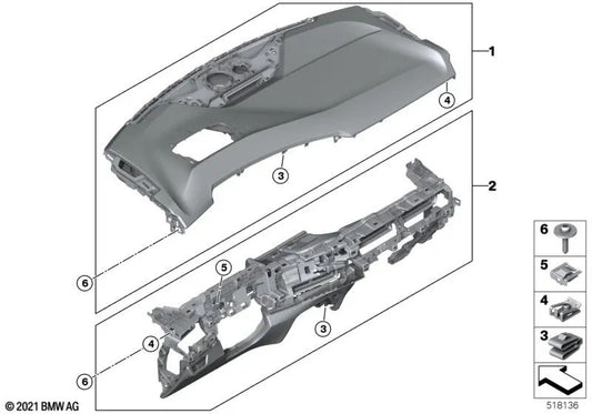 Instrument Panel for BMW X1 U11 (OEM 51459633909). Original BMW