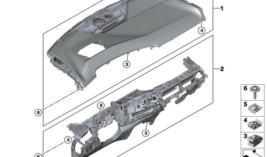 Sensatec Dospic avec une couture grise OEM 51459632593 pour BMW U06. BMW d'origine.