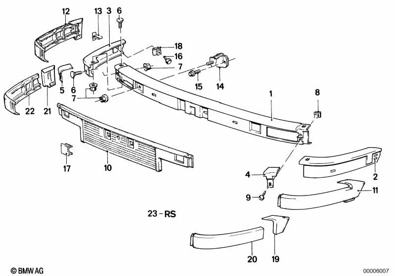 Blende derecha para BMW E30 (OEM 51111888270). Original BMW