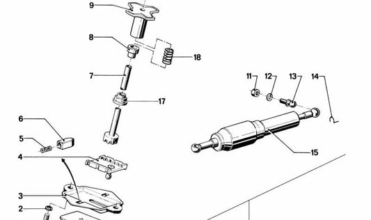 Pieza deslizante (Schiebestück) OEM 31421232274 para BMW Motorrad R50, R60, R60/5, R75/5. Original BMW.