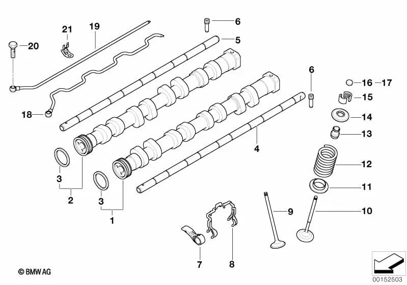 Einstellplättchen para BMW E46, E90, E85, E86 (OEM 11347832288). Original BMW