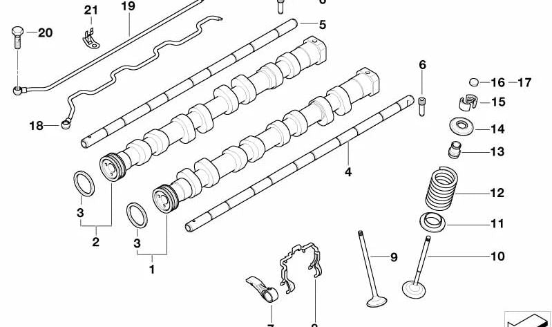 Abrazadera para BMW Serie 3 E90 (OEM 11127551986). Original BMW