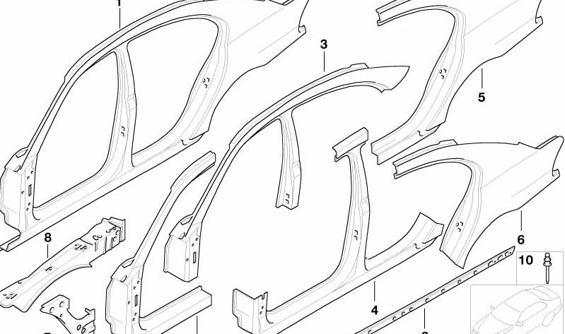 Remache de reparación para BMW Serie 1 F20, F21, F40, F52, Serie 2 F22, F23, F44, F45, F46, F87, G42, U06, Serie 3 F30, F31, F34, F35, F80, G20, G21, G28, G80, Serie 4 F32, F33, F36, F82, G22, G23, G26, G82, Serie 5 E60, E61, F10, F18, F90, G30, G31, G38,