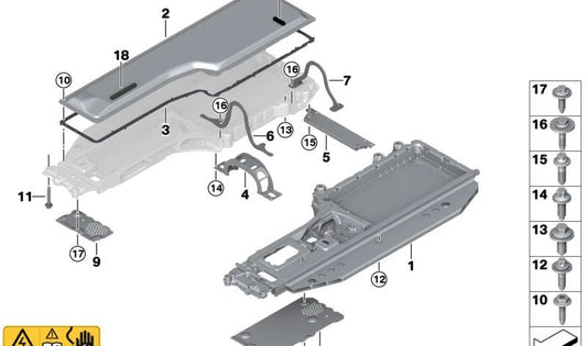 Padded pad OEM 61278851692 for BMW (compatible models: E81, E82, E87, E88, F20, F21, F22, F23, F30, F31, F32, F33, F34, F36, E90, E91, E92, E93, G20, G21, G21, G21, G30, G31, G32). Original BMW