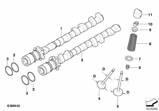 Upper spring plate for BMW 3 Series E90, E92, E93, 5 Series E60, 6 Series E63 (OEM 11347838295). Original BMW