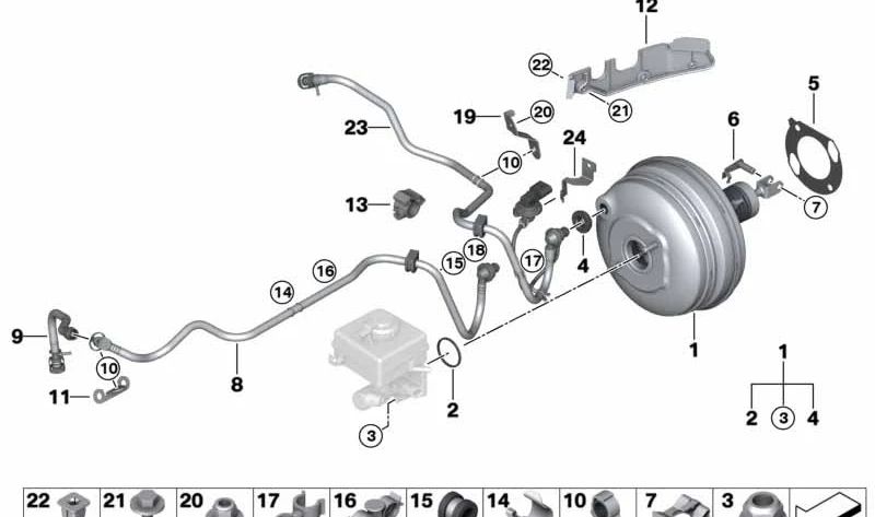 Sellado de Mamparo para BMW Serie 5 E60, E61, Serie 6 E63, E64 (OEM 34306760912). Original BMW.