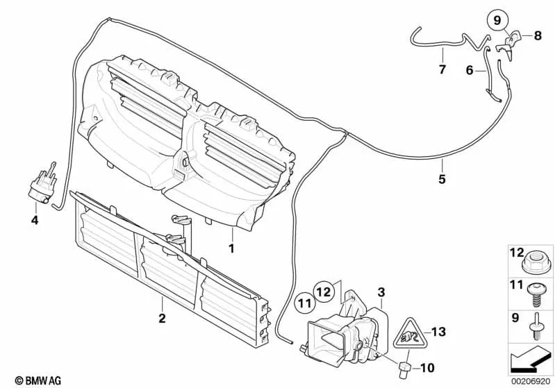 Sistema de alimentación de vacío para BMW Serie 5 E60N, E61N (OEM 51117178120). Original BMW