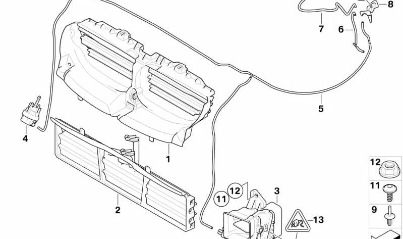 Control de las aletas de freno izquierdo para BMW Serie 5 E60N, E61N (OEM 51117178117). Original BMW