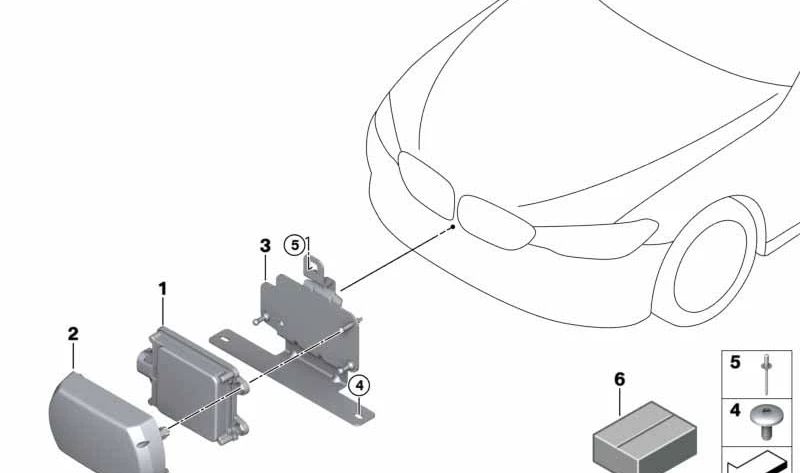 Supporto del sensore OEM 66318073684 per BMW F90. BMW originale.