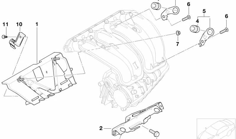 Torx-Schraube mit Unterlegscheibe für BMW E46 (OEM 11617512372). Original BMW