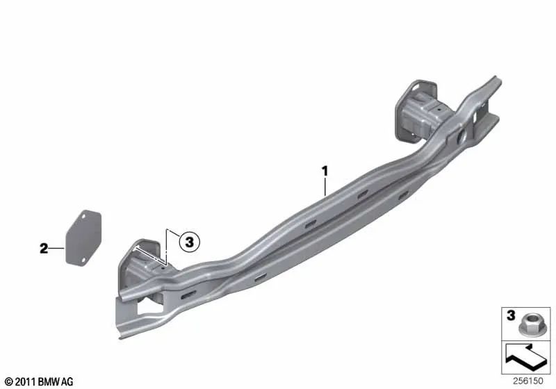 Soporte Parachoques Trasero para BMW Serie 3 F30, F31, F35, F80 (OEM 51127256927). Original BMW