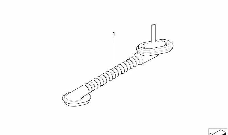 Tailgate Rubber Seal for BMW E81, E87 (OEM 61136919382). Original BMW.