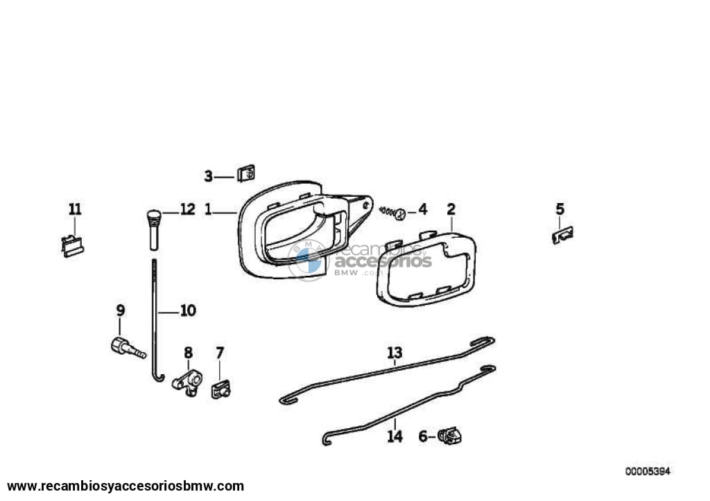 Abrepuertas Interior M Chrom Para Bmw E36. Original Recambios